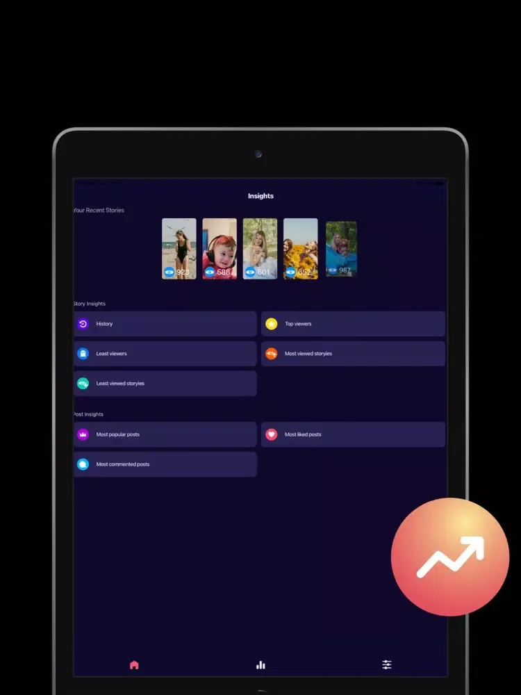 Zrzuty ekranu Followers Reports: InsMaster iPad 
