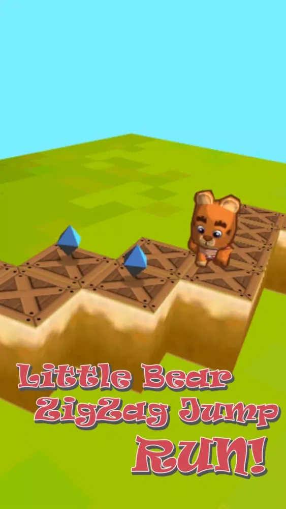 Zigzag jumpy bear 3D - Endless jump and run on zig zag road স্ক্রিনশট