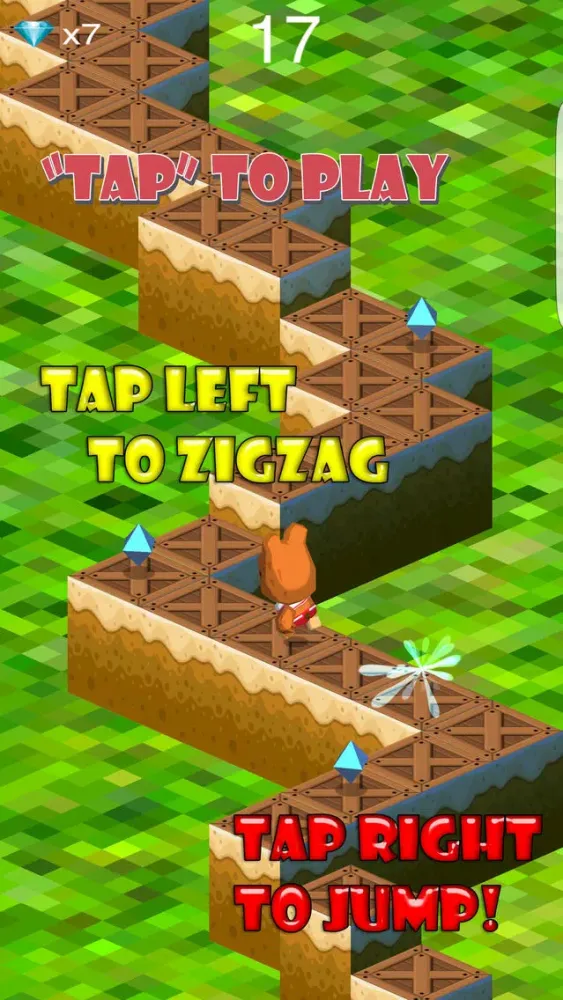 Zigzag jumpy bear 3D - Endless jump and run on zig zag road স্ক্রিনশট
