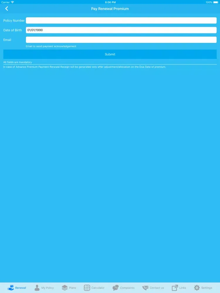 SBI Life-Easy Access iPad  स्क्रीनशॉट