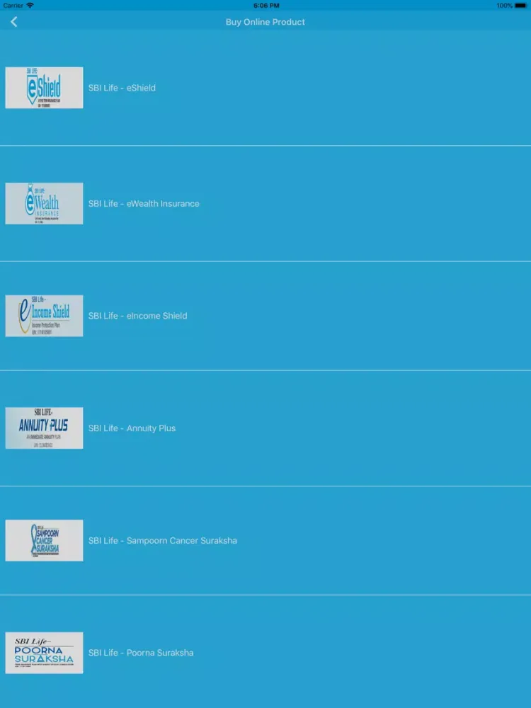 SBI Life-Easy Access iPad  स्क्रीनशॉट