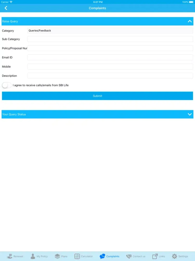 SBI Life-Easy Access iPad  स्क्रीनशॉट
