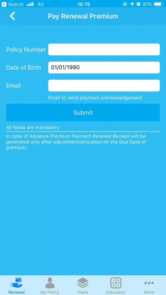 SBI Life-Easy Access स्क्रीनशॉट