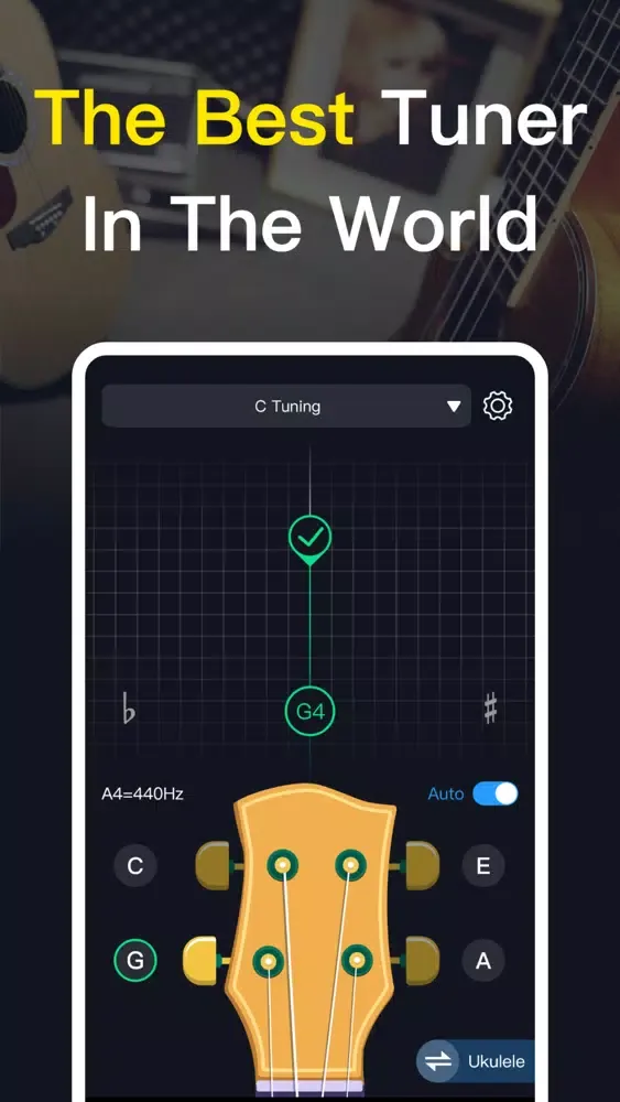 ukulele guitar tuner app स्क्रीनशॉट
