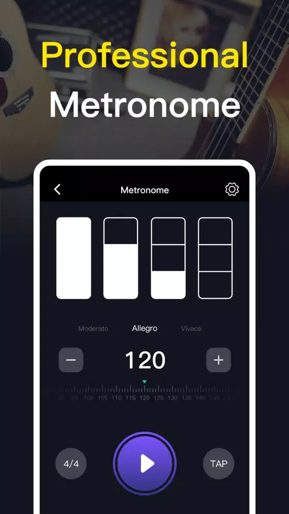 ukulele guitar tuner app स्क्रीनशॉट