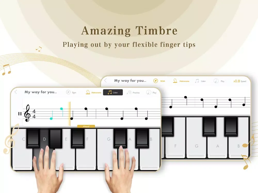 learn piano lessons - PNOKEY iPad 應用截圖