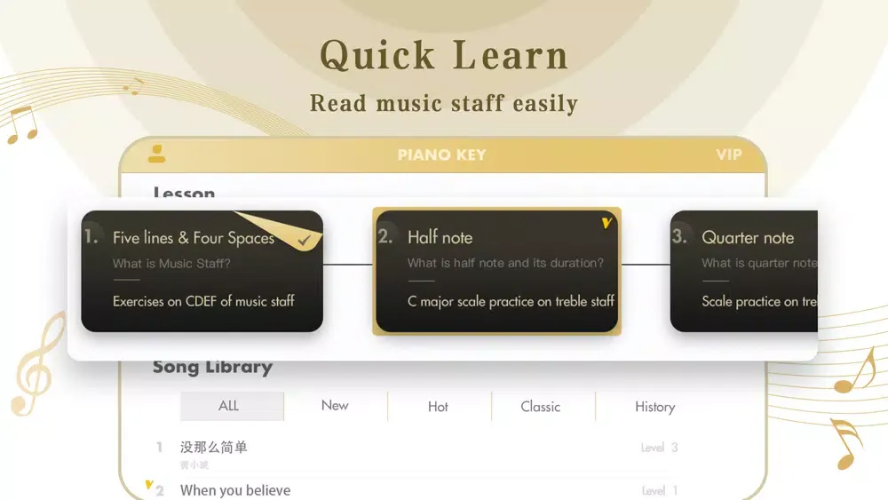 learn piano lessons - PNOKEY應用截圖