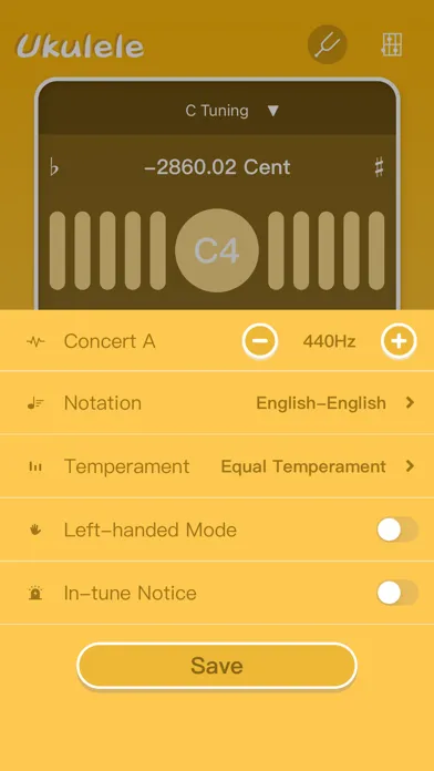 Ukulele Tuner - UkeTune سکرین شاٹس