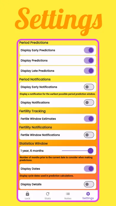 Inscrutable Apps Cycle Track Screenshots