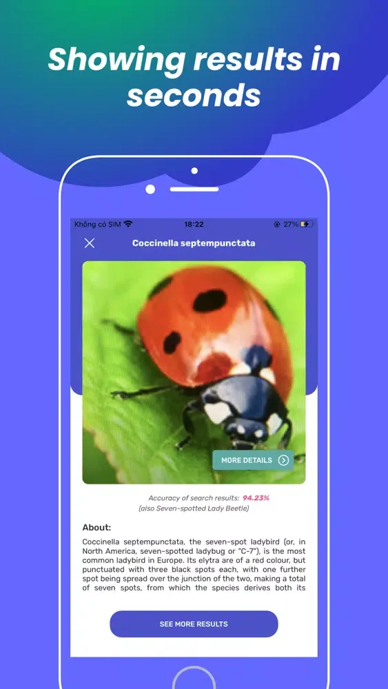 Capturas de pantalla de Insect identification - Bug ID