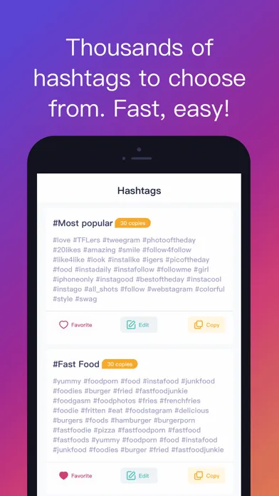 Capturas de tela do HashTags For Ins