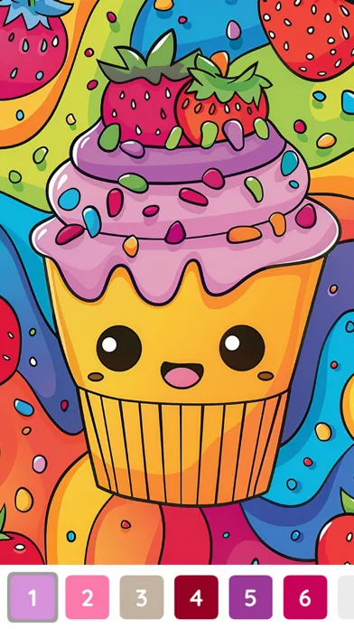 Coloring Cupcake By Number ! Screenshots
