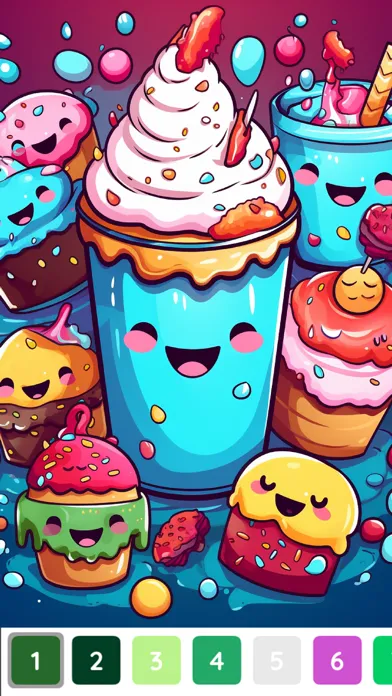 Coloring Cupcake By Number ! Screenshots