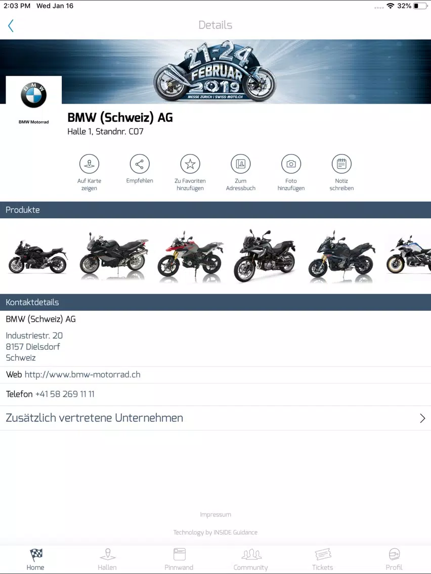 Screenshot di SWISS-MOTO iPad 
