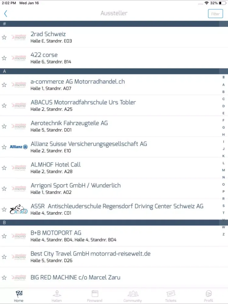 Ảnh chụp màn hình của SWISS-MOTO iPad 