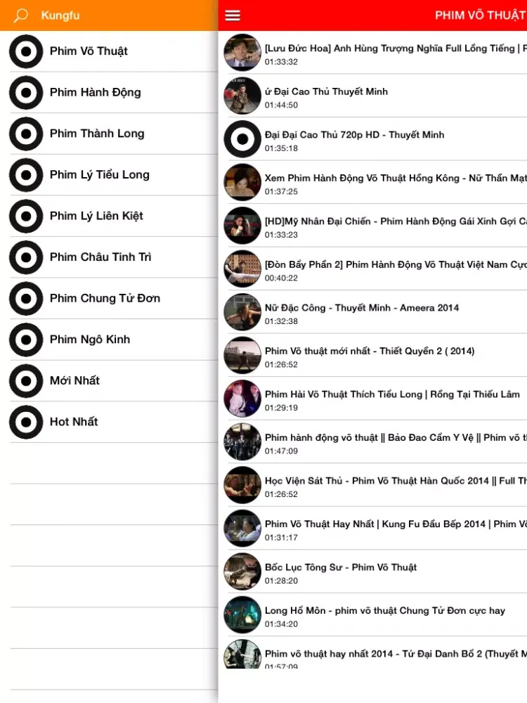Capturas de pantalla de KungFu Action Movie - Xem Phim Hành Động, Võ Thuật HD iPad 