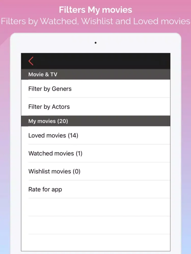 Capturas de tela do Movie TV - Movies & Shows Box iPad 