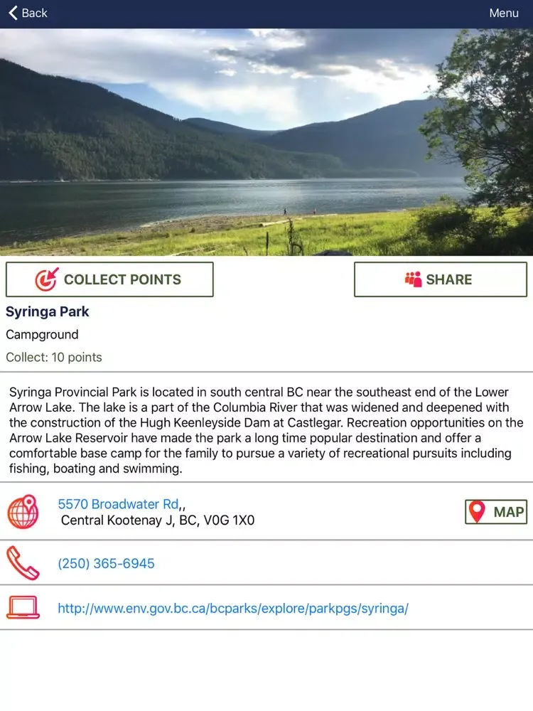 Ảnh chụp màn hình của Castlegar Explorers iPad 