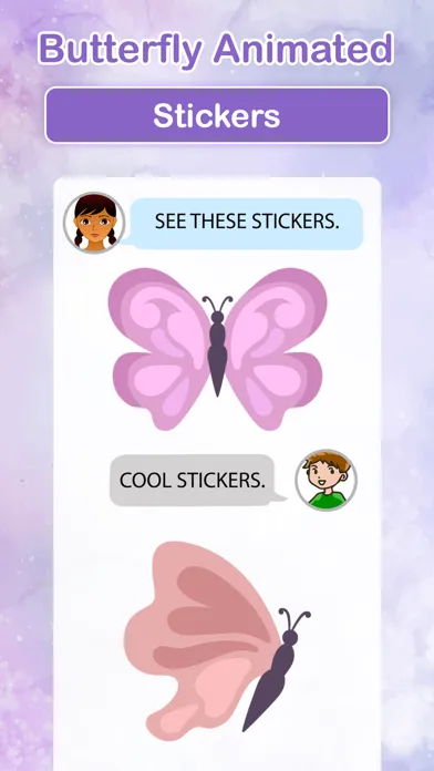 Captures d'écran de Butterfly Animated Stickers