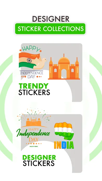 Capturas de tela do Independence Day Stickers !!