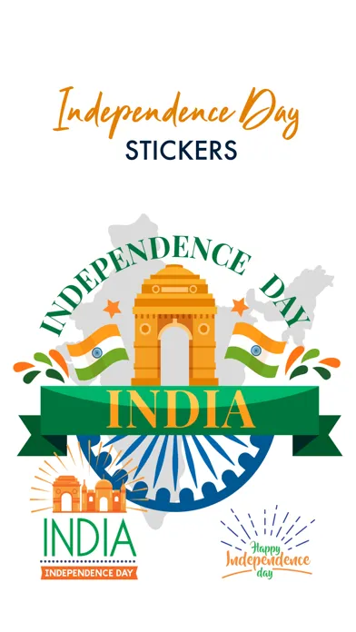 Capturas de tela do Independence Day Stickers !!