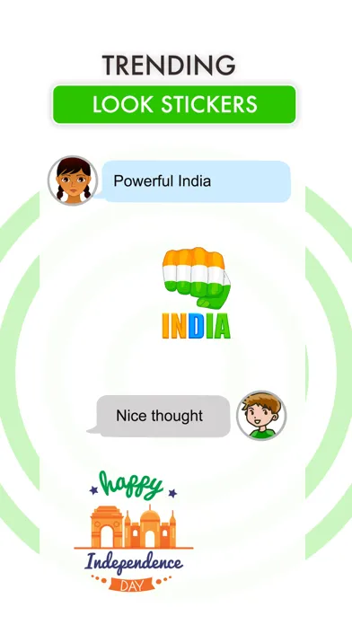 Capturas de tela do Independence Day Stickers !!