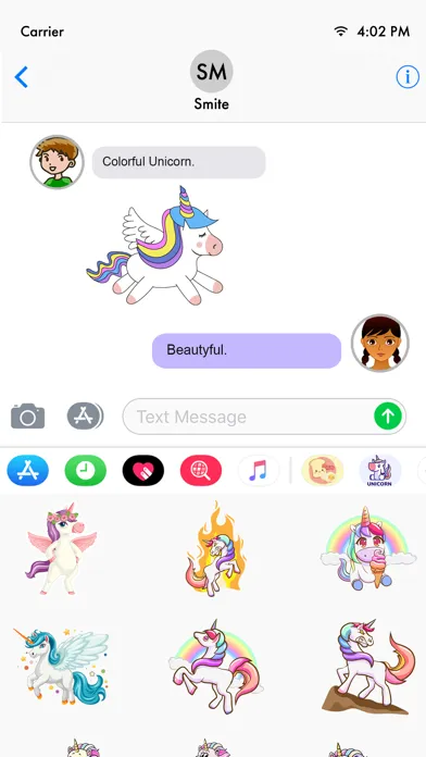 Captures d'écran de Feelings Unicorn Stickers