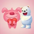 Animated Pig & Bear Emoji Animated Pig & Bear Emoji