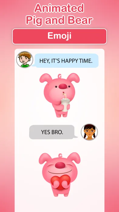 صور Animated Pig & Bear Emoji