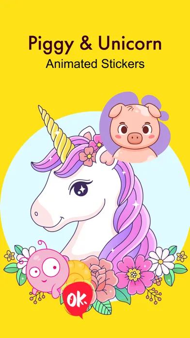 Capturas de tela do Piggy & Unicorn Animated