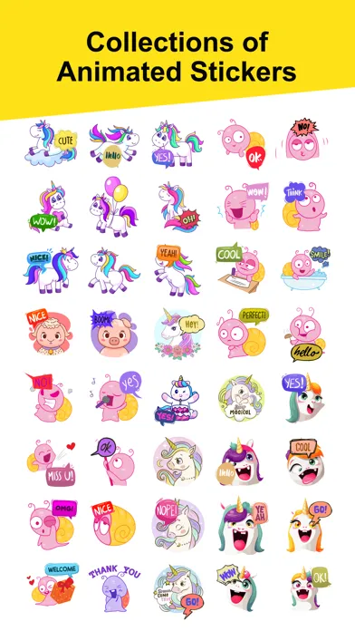 Capturas de tela do Piggy & Unicorn Animated