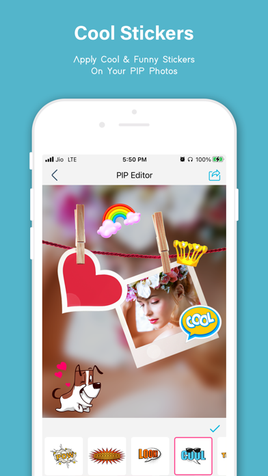 Zrzuty ekranu Pip Photo Editor, Stickers