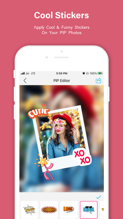 Zrzuty ekranu Pip Photo Editor, Stickers