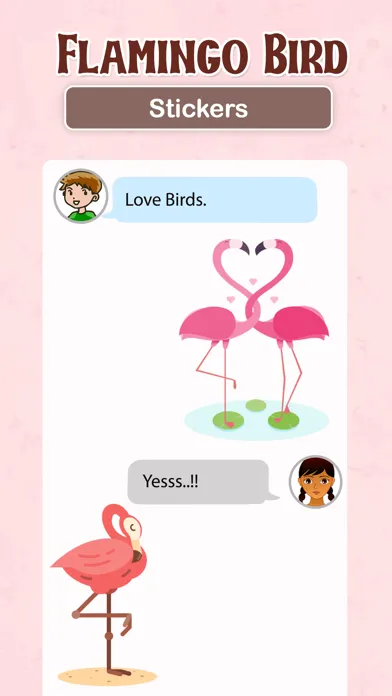Скриншоты Watercolor Flamingo Stickers
