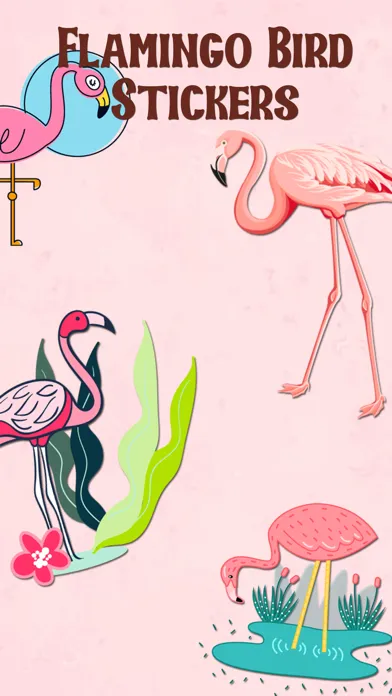 Скриншоты Watercolor Flamingo Stickers