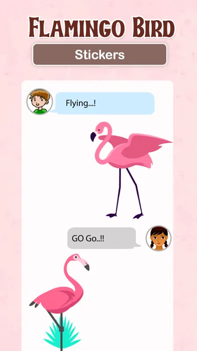 Скриншоты Watercolor Flamingo Stickers