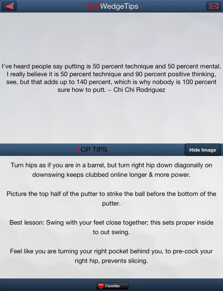 Ảnh chụp màn hình của Golf Wedge Tips Free iPad 