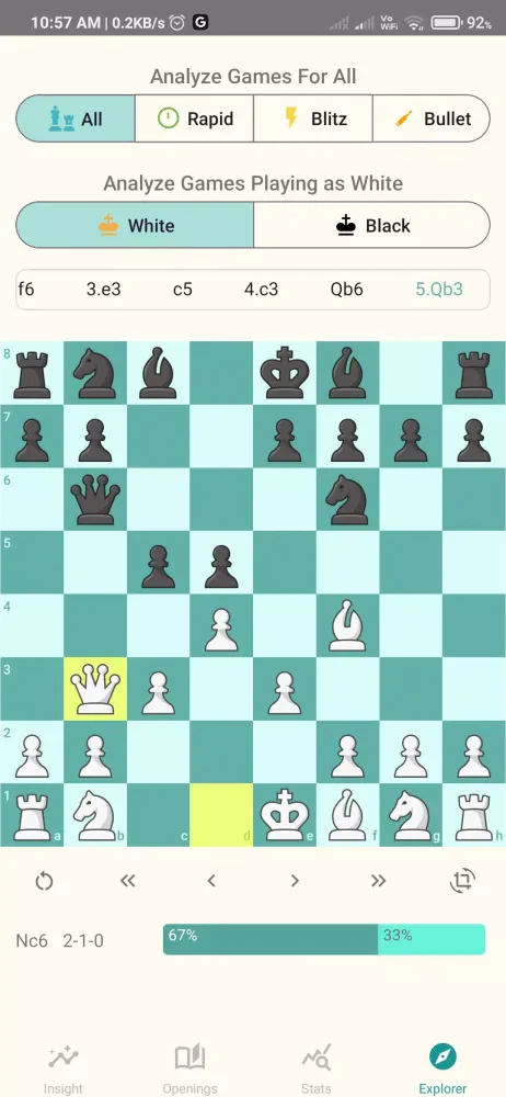 Capturas de tela do Chess Insights