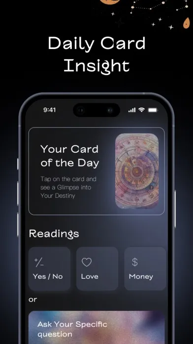 Capturas de tela do Insight Tarot Card Readings