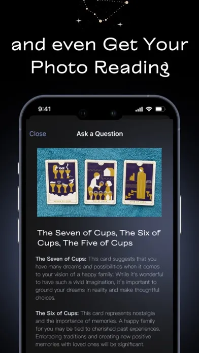 Capturas de tela do Insight Tarot Card Readings