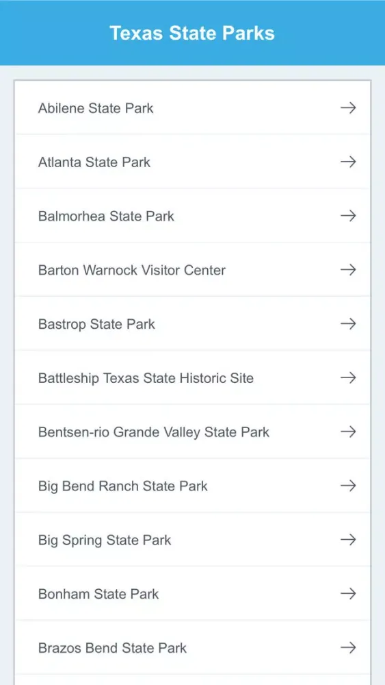 Capturas de tela do Texas National Parks & State Parks