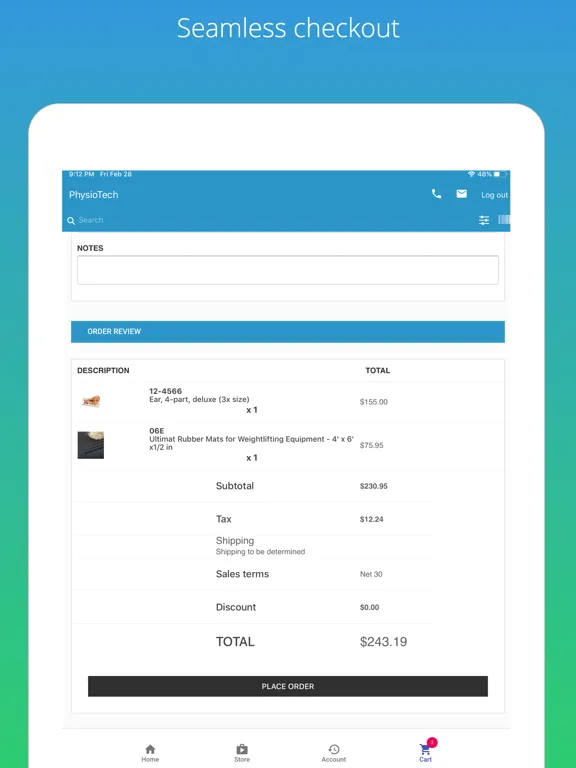 Screenshot di Physiotech iPad 