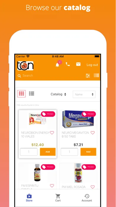 Zrzuty ekranu TCN Distributors