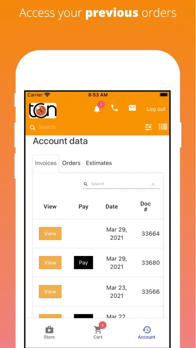 Zrzuty ekranu TCN Distributors