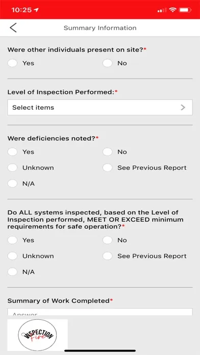 Capturas de tela do Inspection Fire