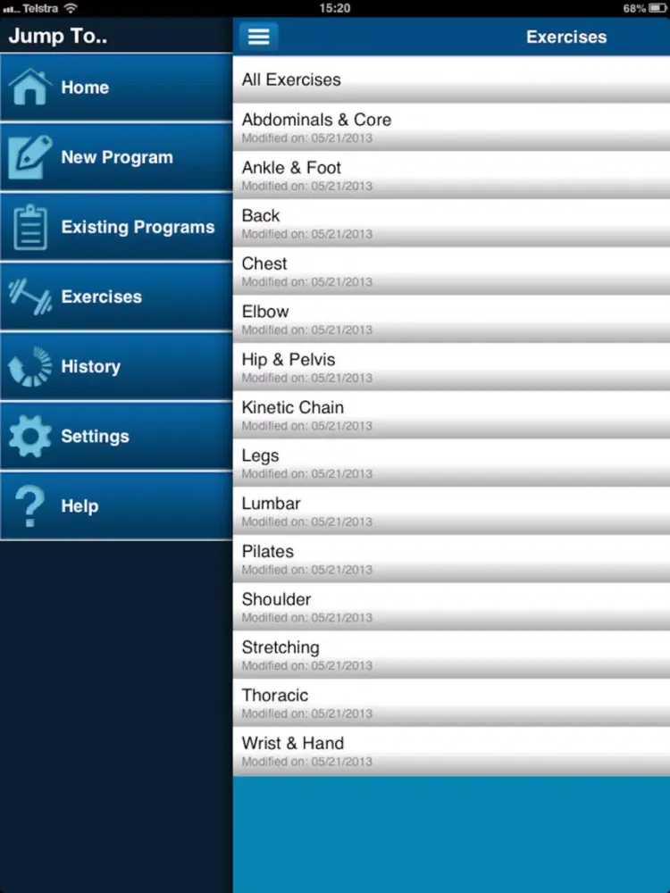 PhysPrac:Exercise Prescription iPad  Ekran Görüntüleri