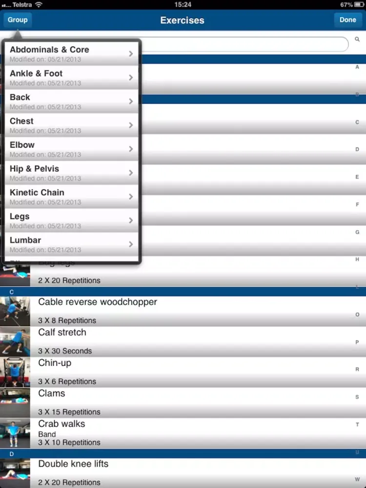 PhysPrac:Exercise Prescription iPad  Ekran Görüntüleri