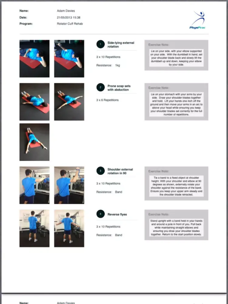 PhysPrac:Exercise Prescription iPad  Ekran Görüntüleri