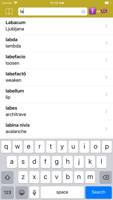 Latin Dictionary - offline Screenshots