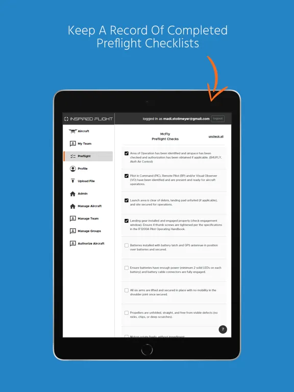 PilotGo IFT iPad  Screenshots